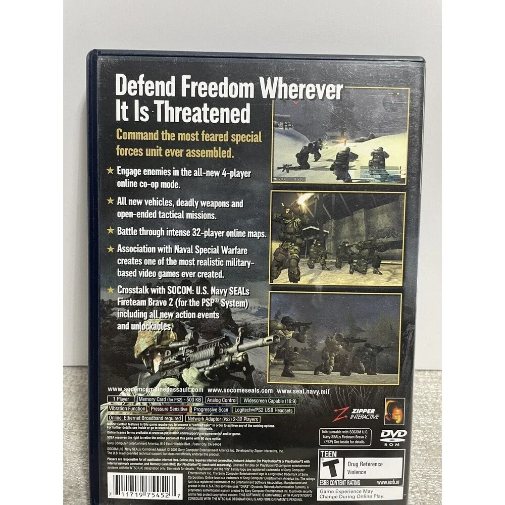 PlayStation 2 Socom Navy Seals Combined Assault PS2